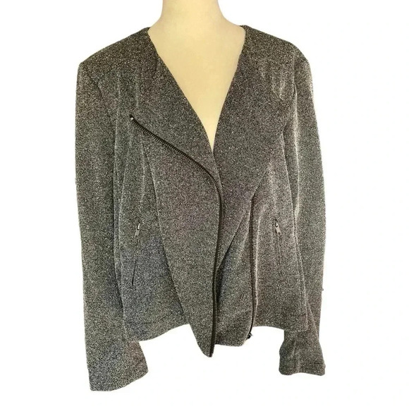 Catherine Malandrino The Runway Style Jacket Marled Gray Women Size XXL - Picture 3 of 9